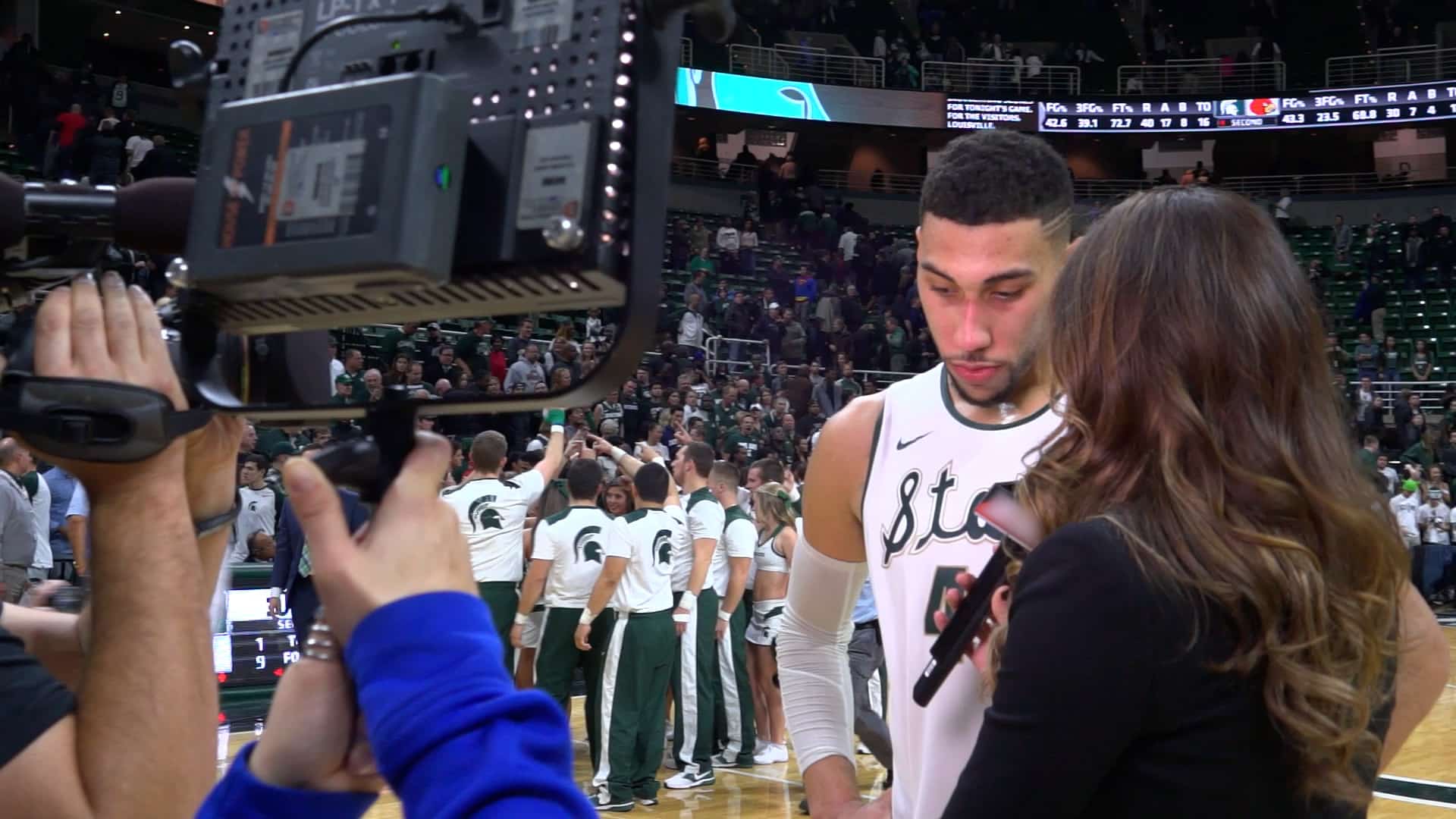 MSU Spartans basketball player interview